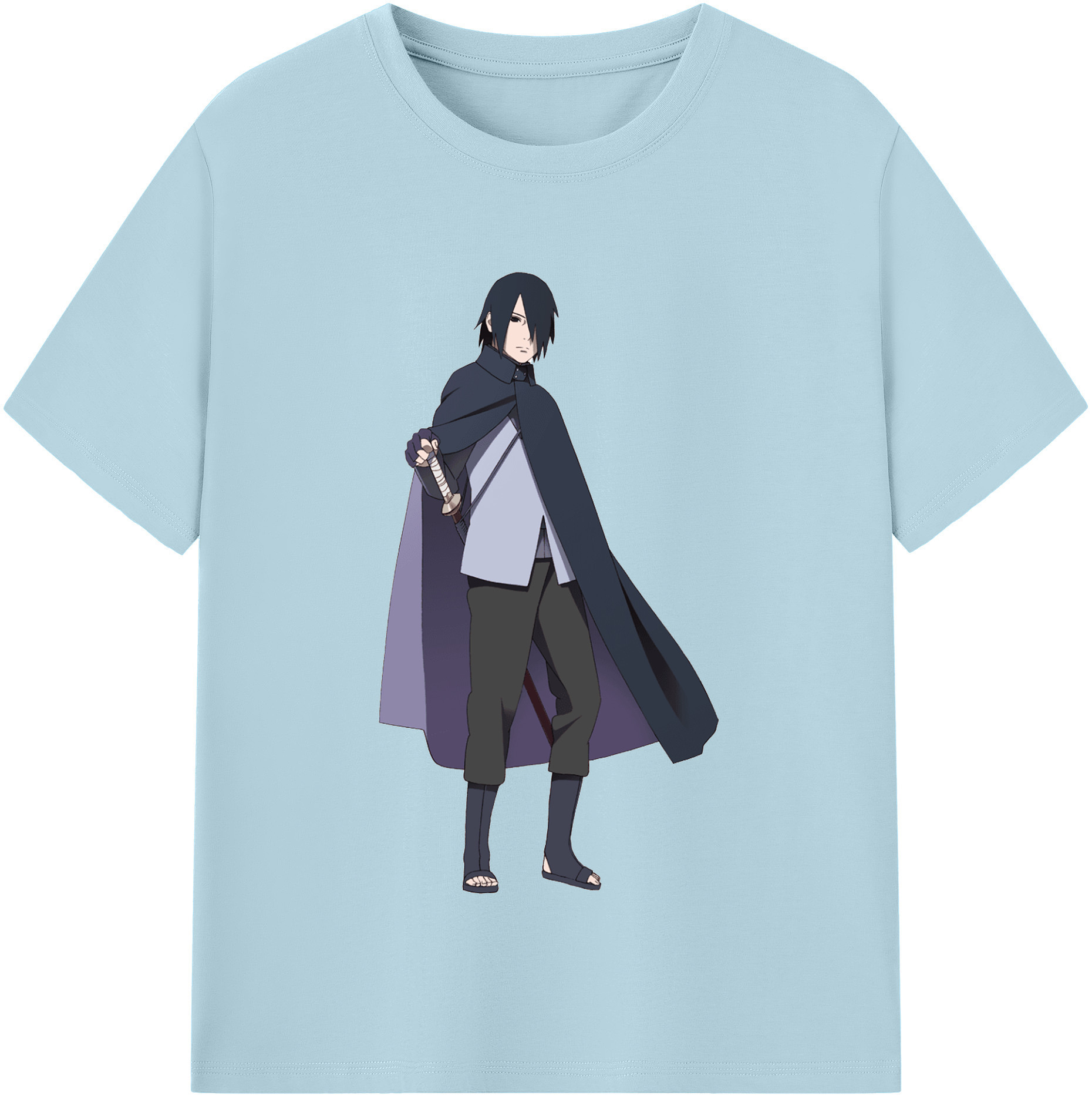 （画像用） NARUTO -ナルト- うちは サスケ Uchiha Sasuke 綿100％半袖Tシャツ（フロントプリント）